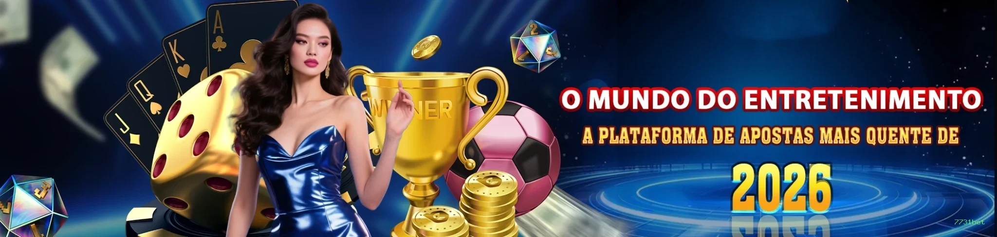 Imagem promocional do login da 7731bet